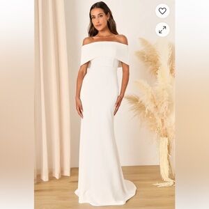 Lulu's Strapless White Dress